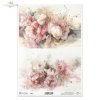 dekoracyjne wzory, motywy kwiatowe, bukiet kwiatów, Ogród Muz, Garden of Muses * Mulberry decoupage paper FPA1005, decorative patterns, floral motifs, bouquet of flowers, Garden of Muses *Seria Garden of Muses